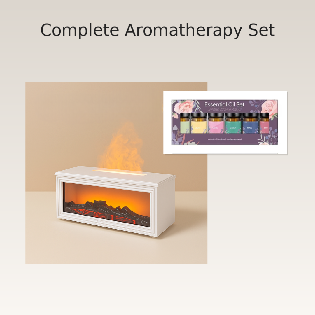 Flame Diffuser with Essential Oils - white