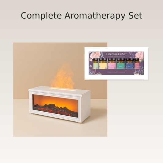 Flame Diffuser with Essential Oils - white